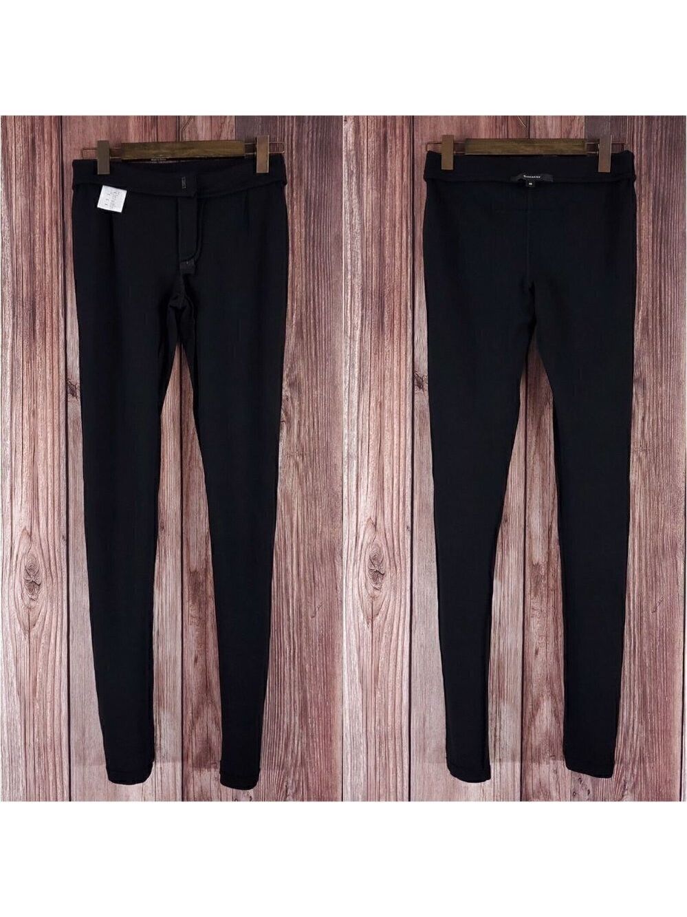 Givenchy Womens Size 40 Black Pleated Super Skinny Pants Cotton Blend Stretch - Picture 2 of 9
